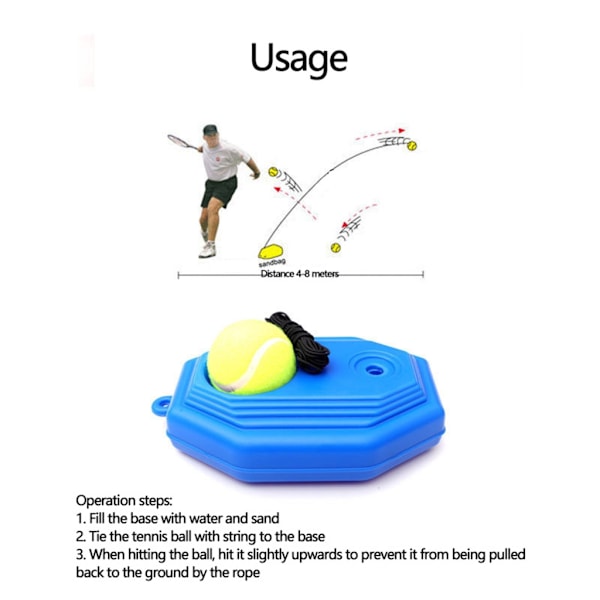 Tennis Trainer - Yksittäinen tennisharjoitteluväline aikuisille, lapsille ja aloittelijoille