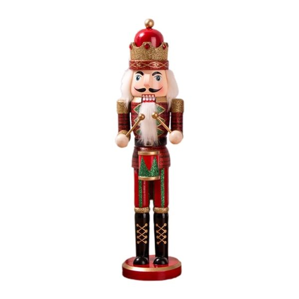Glitter Nøddeknækker Soldat King Figur Jule Decor til hylder Borde Hjem