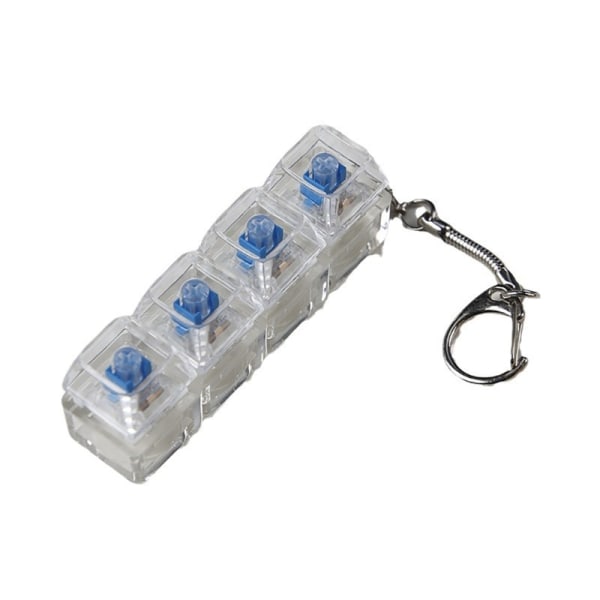 Switches Tester Switches Sampler for Mekanisk Keyboard 2-Key 3-Key 4-Key Switches Test Tool Keychain Transparent