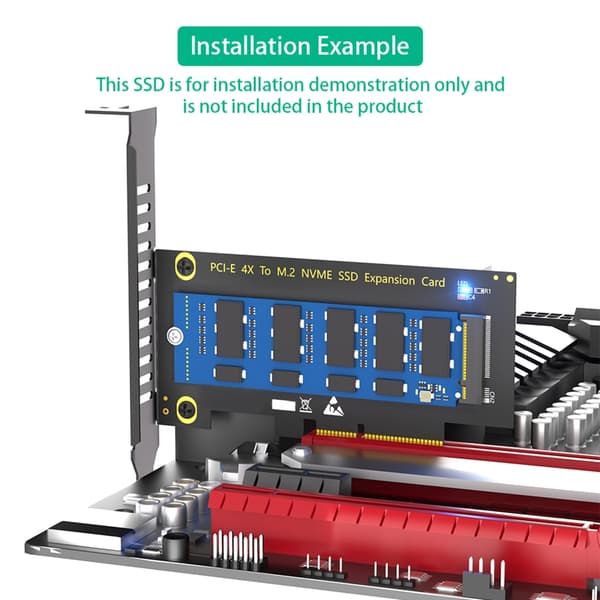 Nvme Solid Disk til PCIE 4X Adapter Udvidelseskort til PC Nem Installation