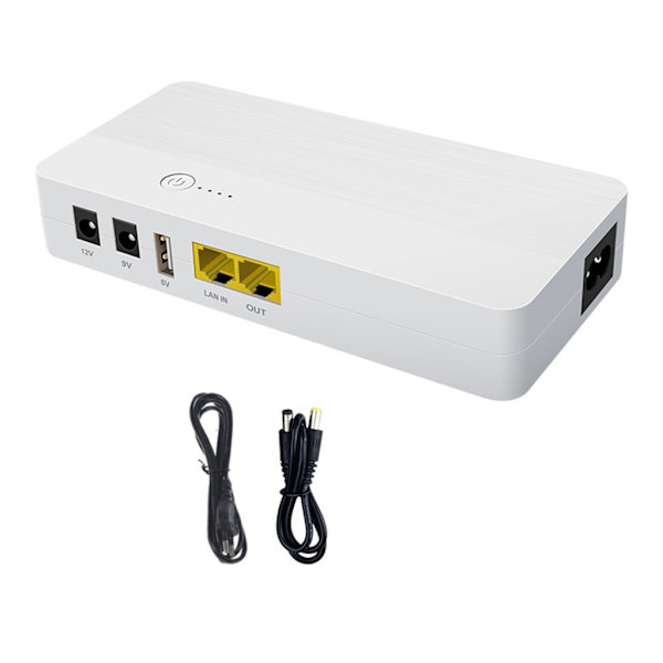 Universal UPS Backup 8000mAh POE 48V 5V 9V 12V 5,5x5,5mm UPS Uafbrudt strømforsyning Backup UPS til routerkamera