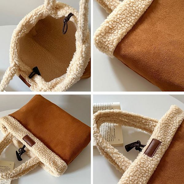 Stilfuld og praktisk Bucket Bag til Kvinder og Piger Håndtaske Bær eller Hold Khaki