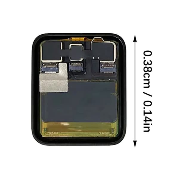 Rask respons LCD berøringsdigitaliserer full montering for 38mm Series 3 Smartwatch