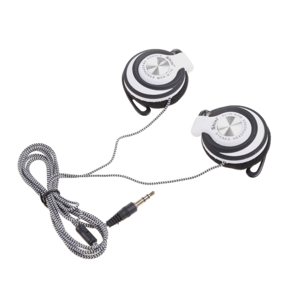 Clip-on hörlurar, subwoofer stereo trådbundna hörlurar, för 3,5 mm gränssnittsenhet Svetttålig hörlurar Green