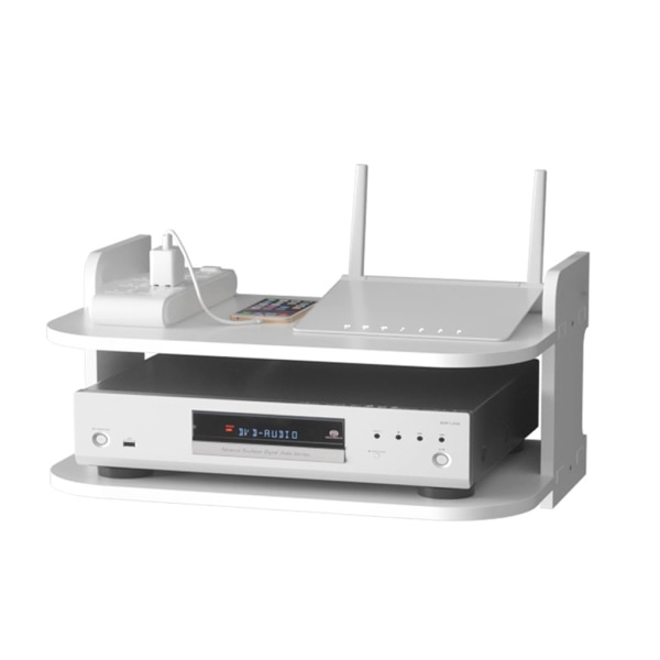 Trådlös Wifi Router TV Box Hylla Panel Vägghängande Fäste Förvaringsställ Hållare Vardagsrum Förvaringsställ