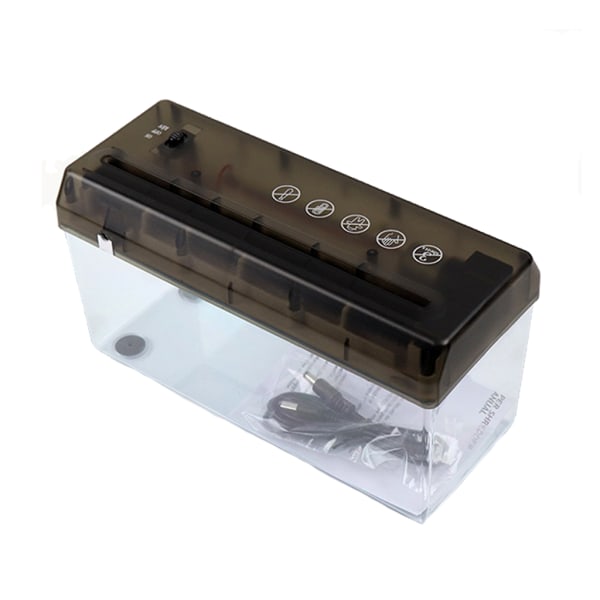 Mini USB pappersförstörare stationär halkfri gummibas Elektrisk liten A4-papper automatisk smäckmaskin Kontorspresenter