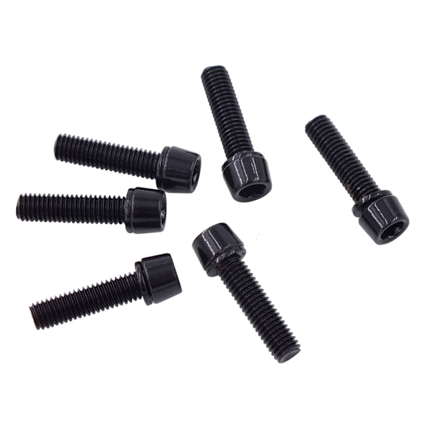 Pyörän ohjaustangon pultit, teräksestä valmistetut kartiopultit polkupyörien ohjaustangon pulteille 4 M5 and 2 M6 black