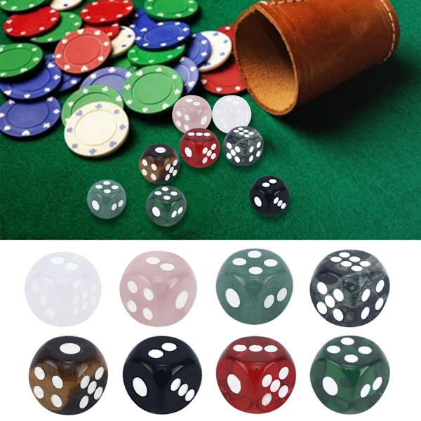 6-sidig tärning, standardspelstärning för brädspel, tärningsspel, matematiktärning, presenter K9 Red Glass