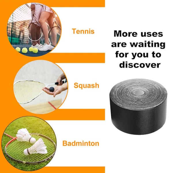 Tennismailan pään suojateippi Black