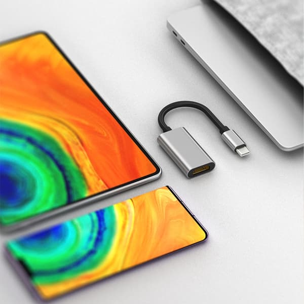 Type C til  Konverter Bærbar USB C til  4K Adapter Aluminium Adapter