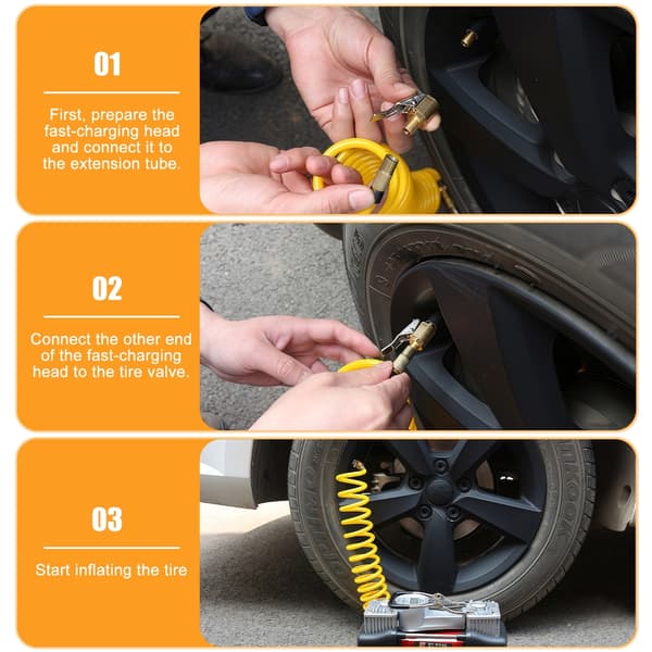 Mässing Låsande Däckpumpmunstycksadapter Däckluftchuck Klämma Adapter