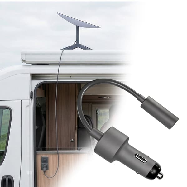 Bil lighter til DC2.1 bilopladningsadapter understøtter 72W output til bilture