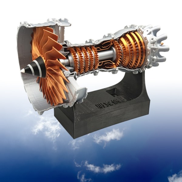 Turbofan Engine Model Flygplan Engine Model Science Education Supplies för pojkar