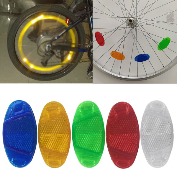 8 st/set Cykel Hjul Reflexer Cykel Reflexer för Cyklar White