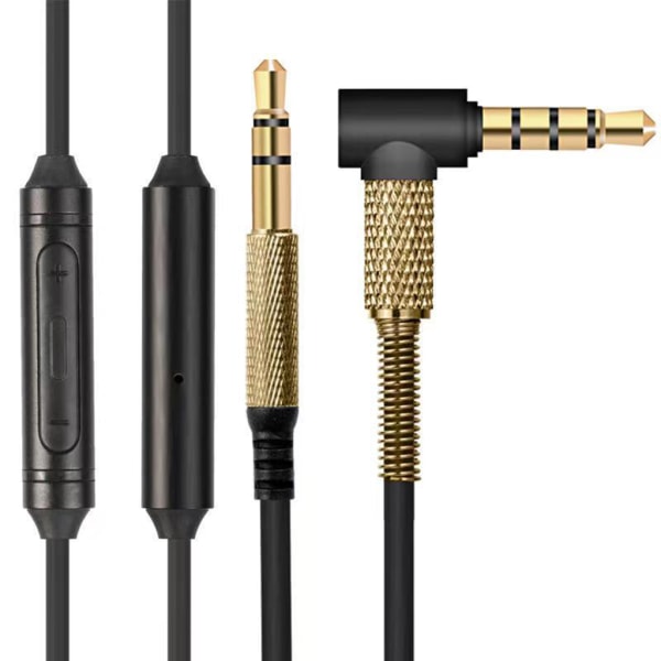 Bärbar hörlurskabel Ljudsladd Line Guldplatta pluggar för QC25 QC35 QC35II 700 Y40 Y45 Y50 Headset delar