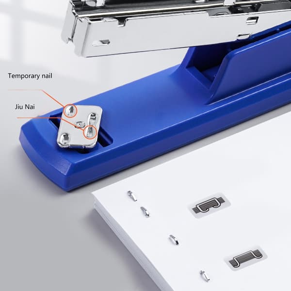 Multifunksjonell stiftemaskin for skolekontor, kontorstiftemaskin 20 ark kapasitet Blue