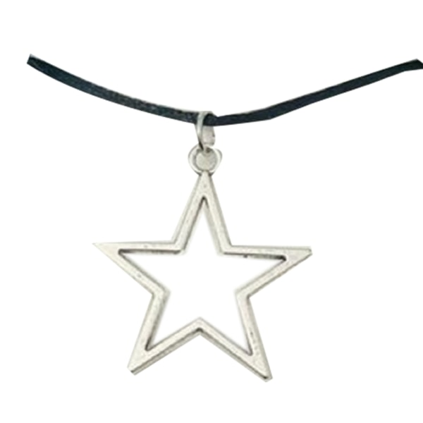 Unik stjärnformad hängsmycke Y2K-stil Hollow Star Choker för män Kvinnor Nyckelbenskedja iögonfallande prydnad Tjej