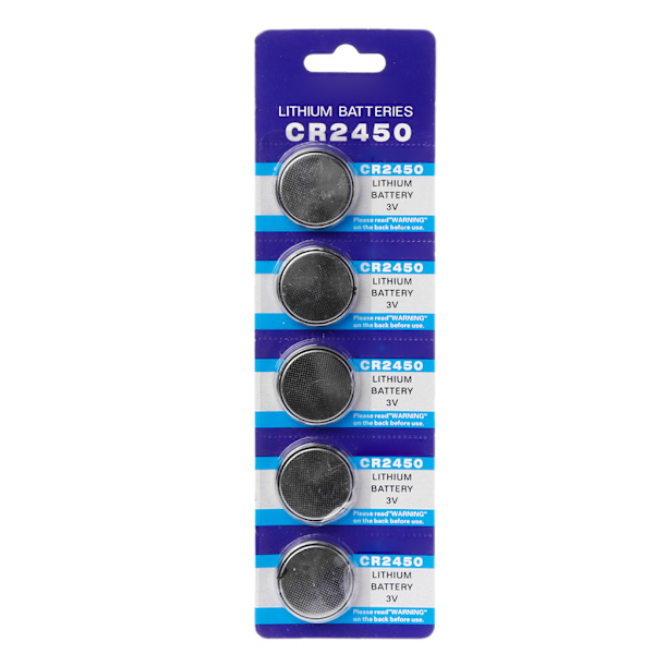 5 stk/kort Knappebatteri CR2450 Elektroniske Lithium-myntcellebatterier 3V KCR2450 5029LC LM2450