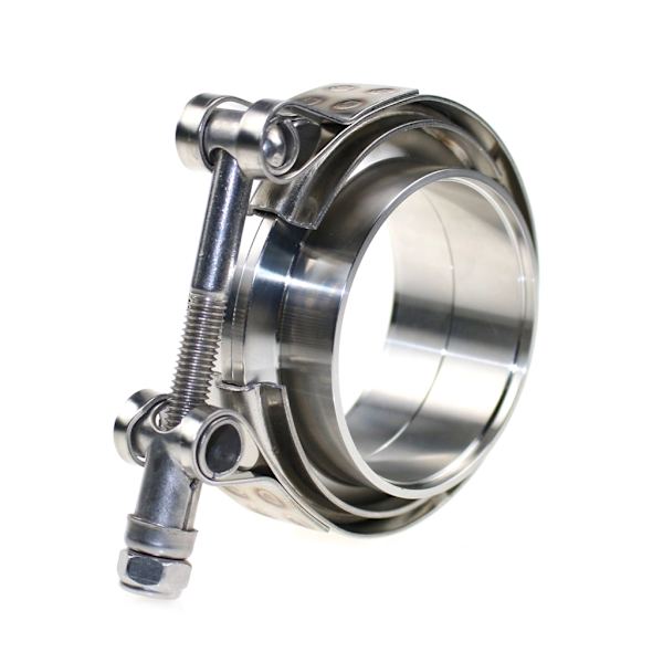 Eksos V-båndklemme med flens 3'' V-bånd turboer rør eksos klemme 76mm Width 22mm