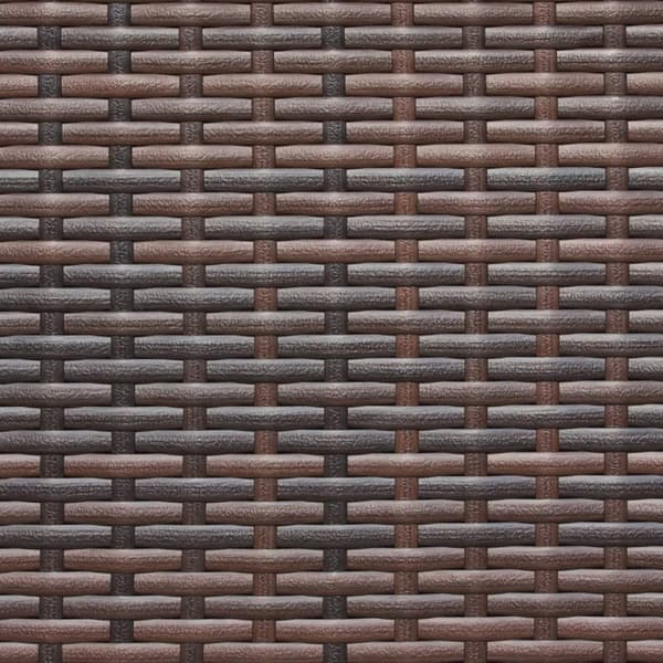 Rattanmaterial Brun Gradient för Utemöbler Soffa Trädgård Korgflätning