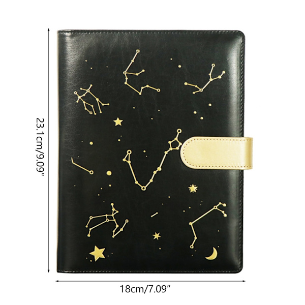 Business Notebook Loose Leaf Notebook Avtakbar indre side Constellations Journal Notebook Skrivesaker Notatblokker Black