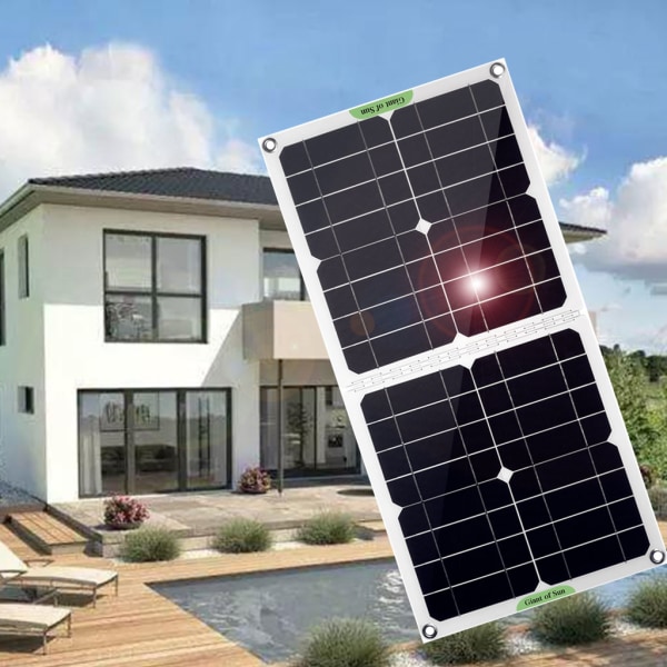 Fällbar solcellsladdare Bärbar 100W 12V 5V USB utgångsenhet Solpanel Utomhusöverlevnadsverktyg för power null - 10