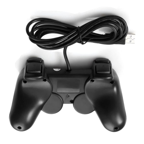 Kabelansluten USB 2.0 PC-spelkontroll för Windows XP 7 PC Dator Bärbar Black Gamepad Vibrerande joysticktillbehör