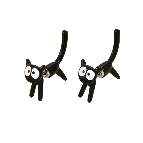 Rolig söt kattunge djur Stud örhängen Cartoon Stud örhängen Girl Trend smycken