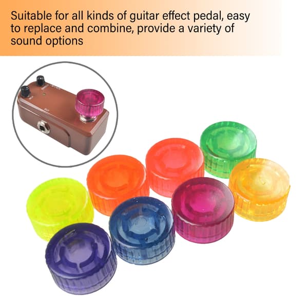 Färgglada Gitarr Effektpedal Fotpedalsknappar Gitarr Effekt Fot Nagelkapslar