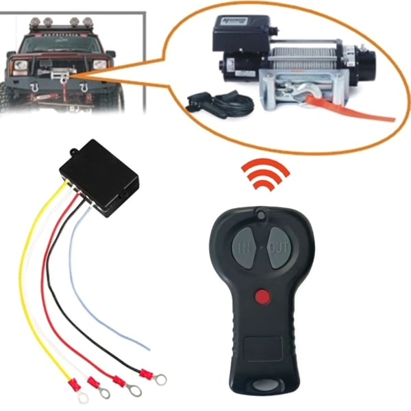 12V trådlös elektrisk vinschfjärrkontroll för ATV SUV Handset Switch Controller