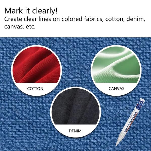 Vit Tygfärg Penna Vattenresistent 2mm För Tyg Läder Canvas Jeans