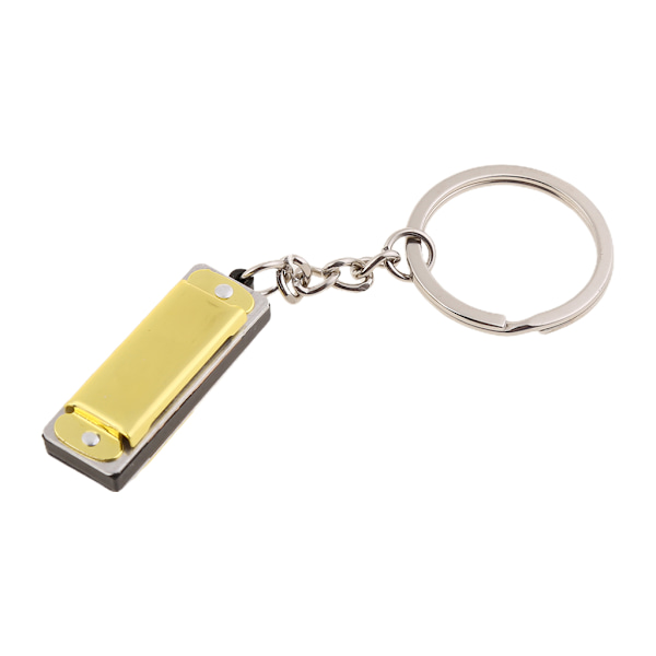Harmonica Nyckelring Harmonisk Nyckelring Nycklar Hållare Väska Hänge Musikinstrument Silver