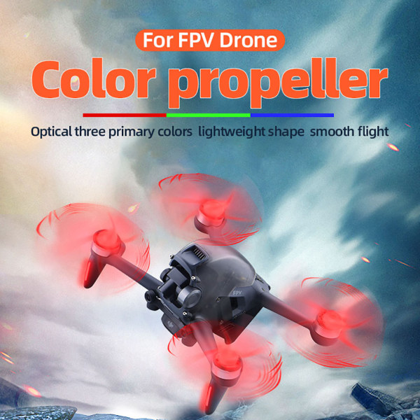 Propeller för FPV Racing RC Drone Quadcopter Multirotor Tillbehör Drone Props Replacement Blue 2 pairs