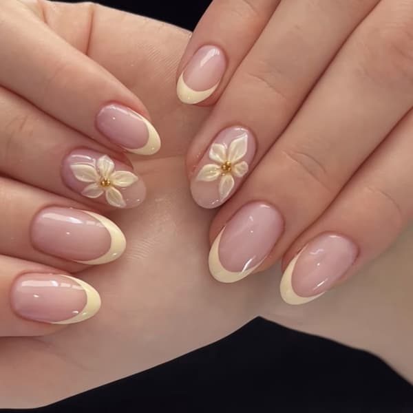 Fransk Tip Press On Manicure Sæt til Hurtig Dekorativ Styling