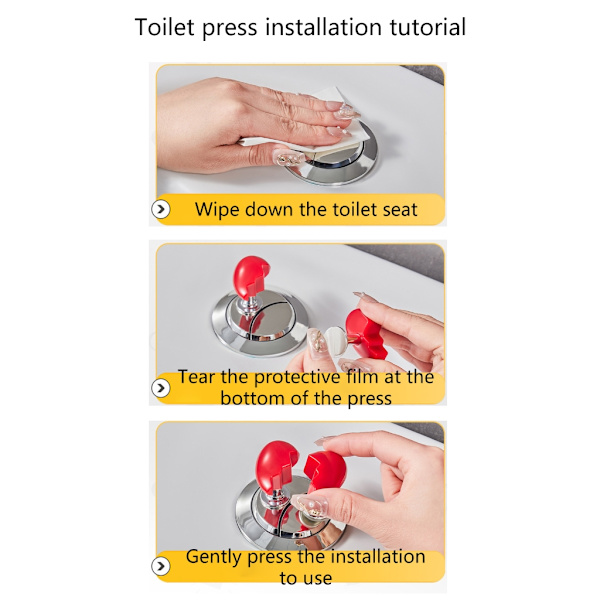 Helppokäyttöinen Sydän-WC-painike Sydämen muotoinen WC-työntölaite WC-painin Yellow