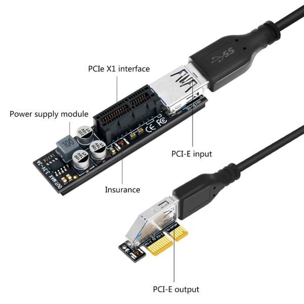 Pcie3.0 förlängningskabel hög hastighet för moderkort PCIE Networking Expansion Card 0.6m 