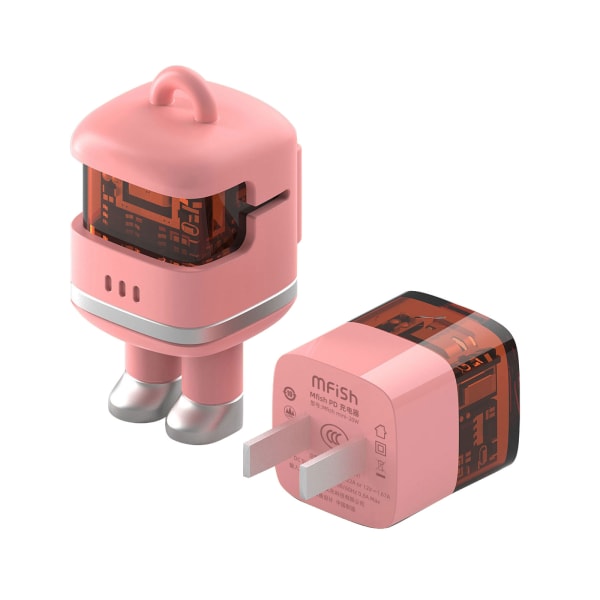 För 12 11 Snabbladdare 20W PD Power Block Väggladdare Plugg Adapter Belysningskabel för 12 11 Pro Pink
