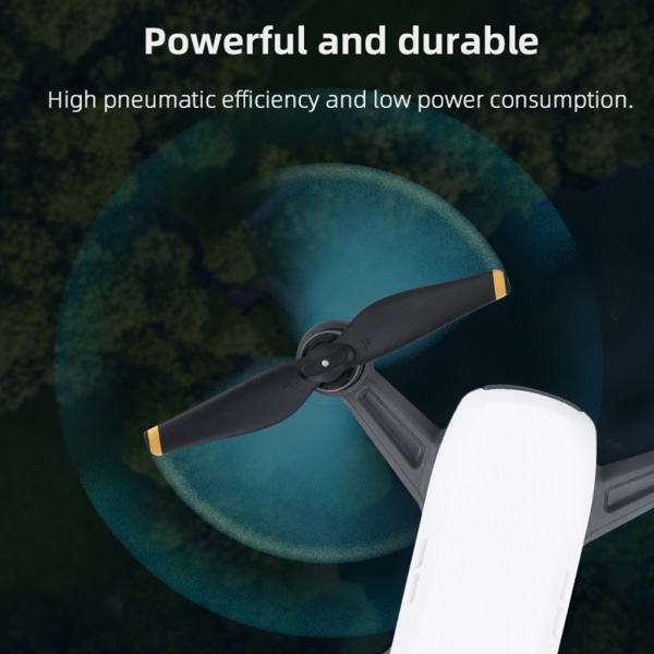 Propeller med låg ljudnivå, vikbar, hållbar flygrekvisita för DJI-Spark Quick Release Drone Blade Accessories Gold