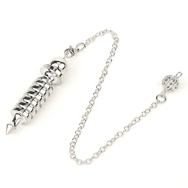 Skrueform Pendel Spirit Pendel Metal Pendel Dowsing Reiki Pendel for Divination Energibalansering Meditasjon Yoga
