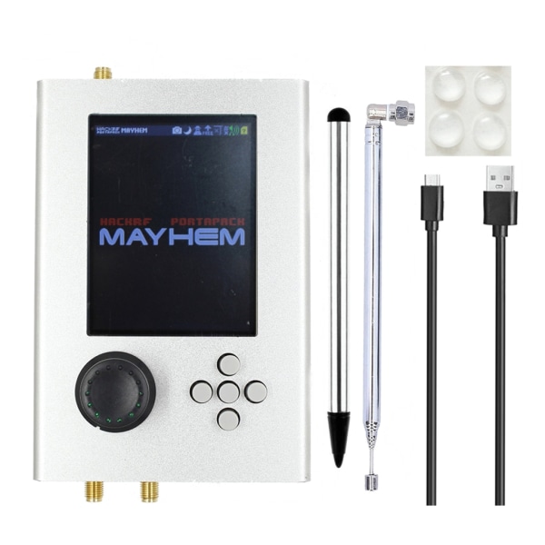 Monterad HackRFOne PortapackH2 Radio HackRFOne 1MHz till 6GHz SDR Radiomottagare 3,2 tum Touch LCD Display Ersättning