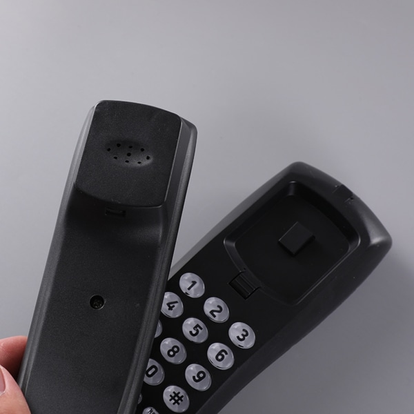 HCD3588 Fast fast väggtelefon Bärbar Minitelefon Väggupphängning- Telefon för hemmakontor Hotell Spas Center Black
