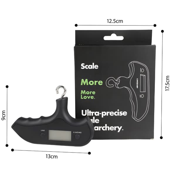 Letvægts plastikbueskala med baggrundsbelyst LCD-display og ergonomisk greb