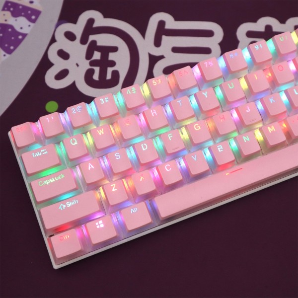 Endast Keycap , PBT Pudding Bakgrundsbelysning Keycap 104keys / Set OEM Profil Thicken Keycaps för Cherry Mx Switch Purple