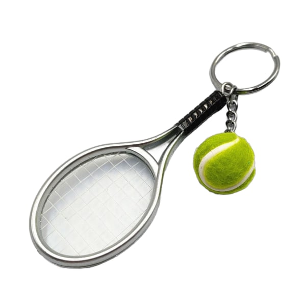 6 kpl tennisavaimenperä, jossa on tennismaila ja tennispallo lahja lapsille