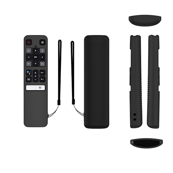 Til stemme-tv-fjernbetjening RC802v Fmr1 Flr1 Fnr1 til TCL 65p8s 55p8s 55ep630 50p8s 49s6800fs 49s6510fs, silikonecover