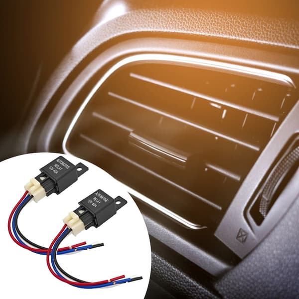 2st 12V 40Amp Bilrelä Set Inklusive 4 Terminaler Stift Kabelhärva