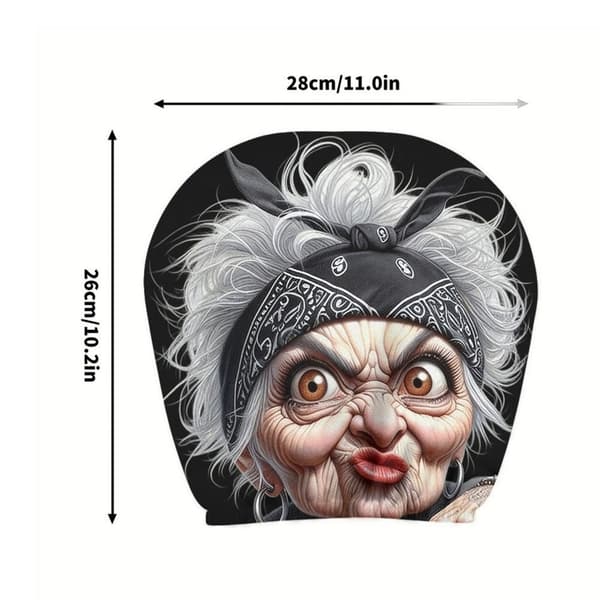 Tecknad Mormor Design Bil Nackkudde Mjuka Polyester Nackstödsskydd 1 Par
