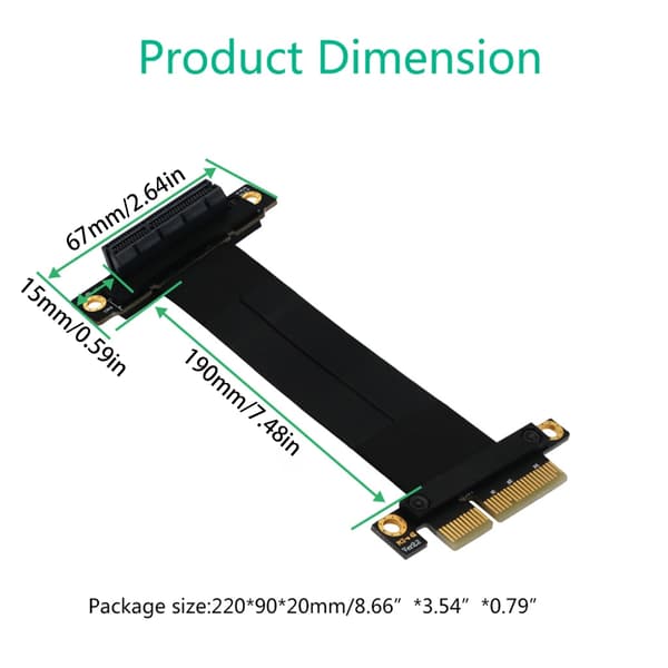 PCI Express Förlängningskabel PCI-e Kort PCI E till PCIe X4 Förlängare Flexibel PC