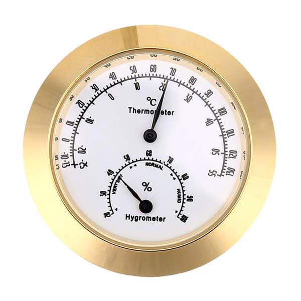 Termometer Hygrometer, Fuktighetstemperaturmätare för instrumentvård Silver