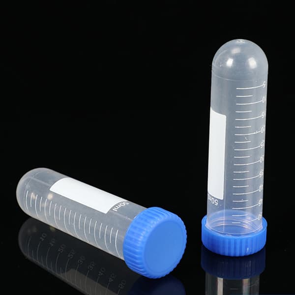 50x 50ml Plastprovrör Rund Botten Centrifugrör Lab EP-rör Flaska